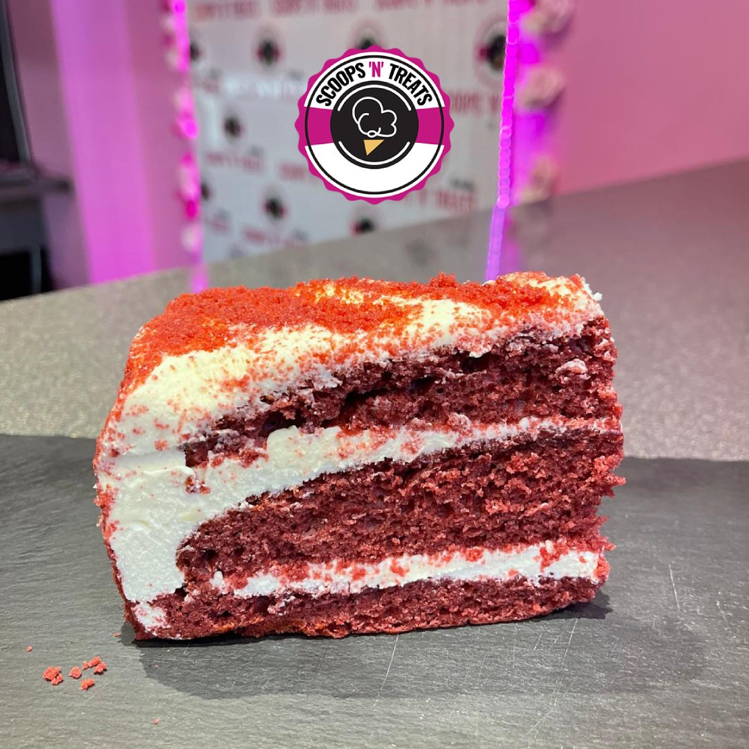 Creamy Red Velvet Cakes Served at Scoops N Treats Dessert Shop